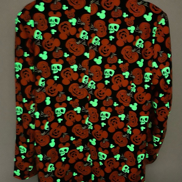 Mickey Mouse Pumpkin Disney Party Halloween Glow Blazer Light Up Tie L\XL New - Picture 6 of 12